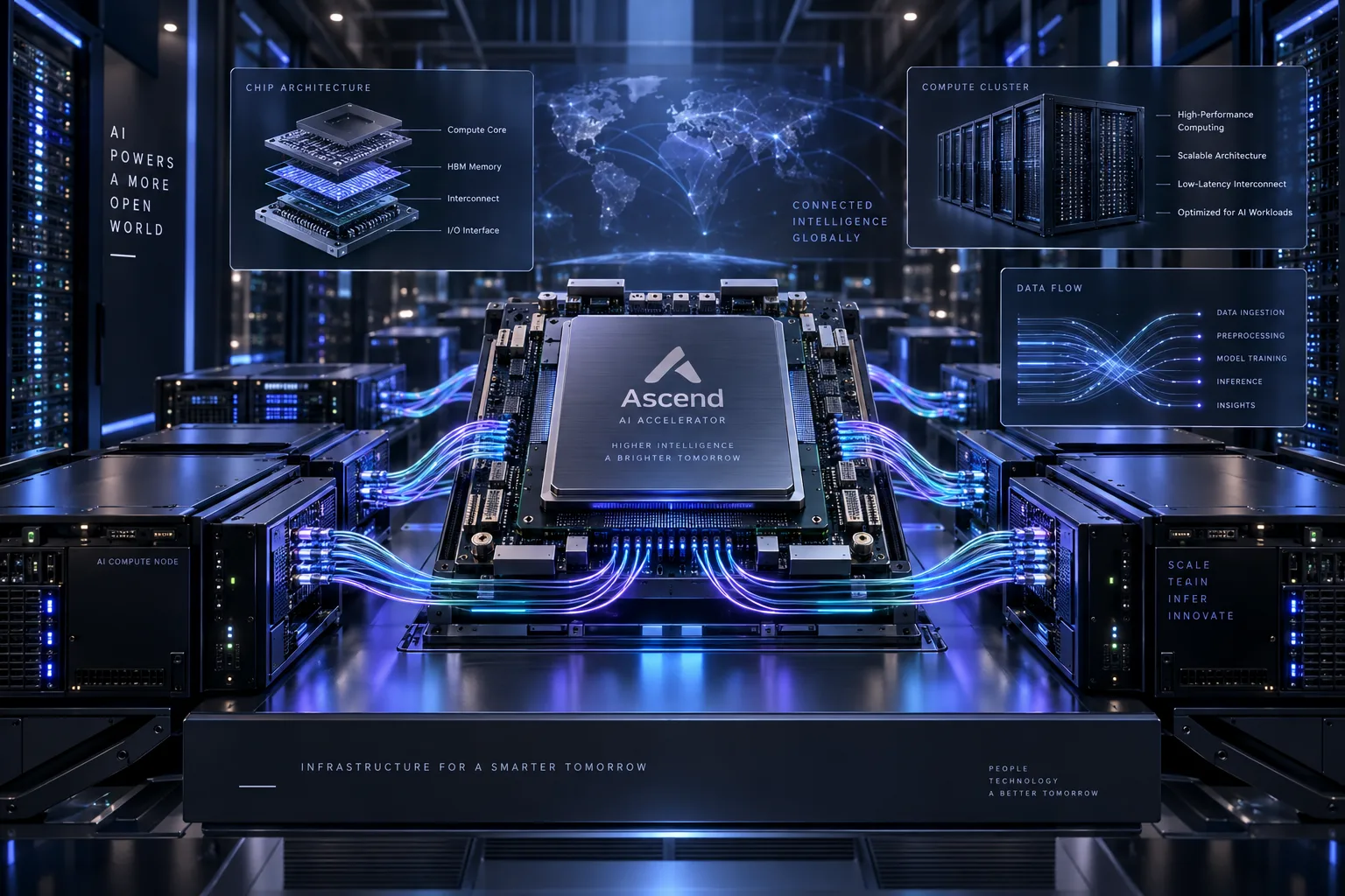Huawei Ascend 960 AI chip and SuperPoD architecture powering next-generation artificial intelligence infrastructure